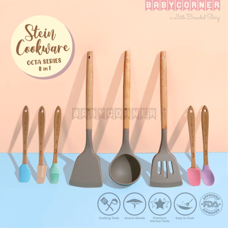 Steincookware Octa Series Spatula 8in1 Sutil Siliicon