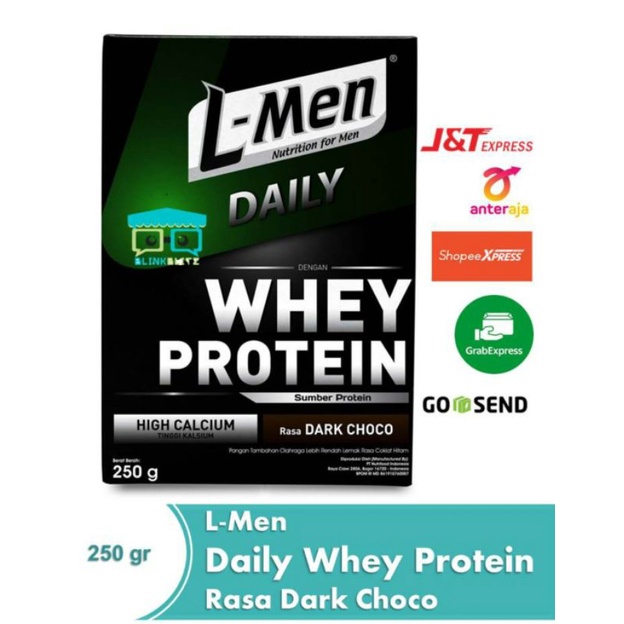 L-Men DAILY 250 GR DARK CHOCOLATE Whey Protein  Susu Lmen Suplemen Fitness