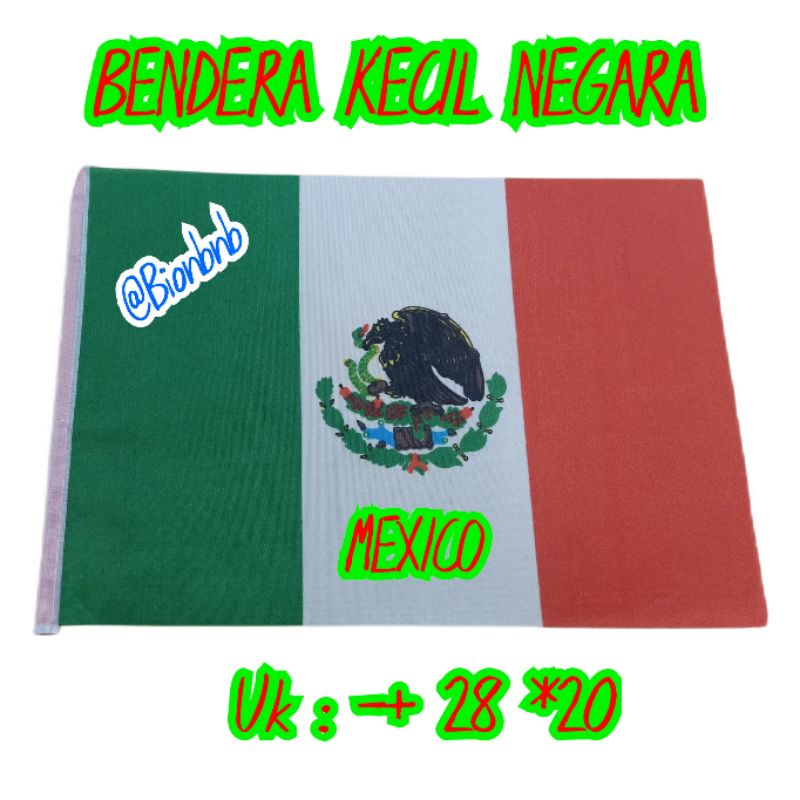 BENDERA NEGARA MEXICO BENDERA KECIL BENDERA NEGARA