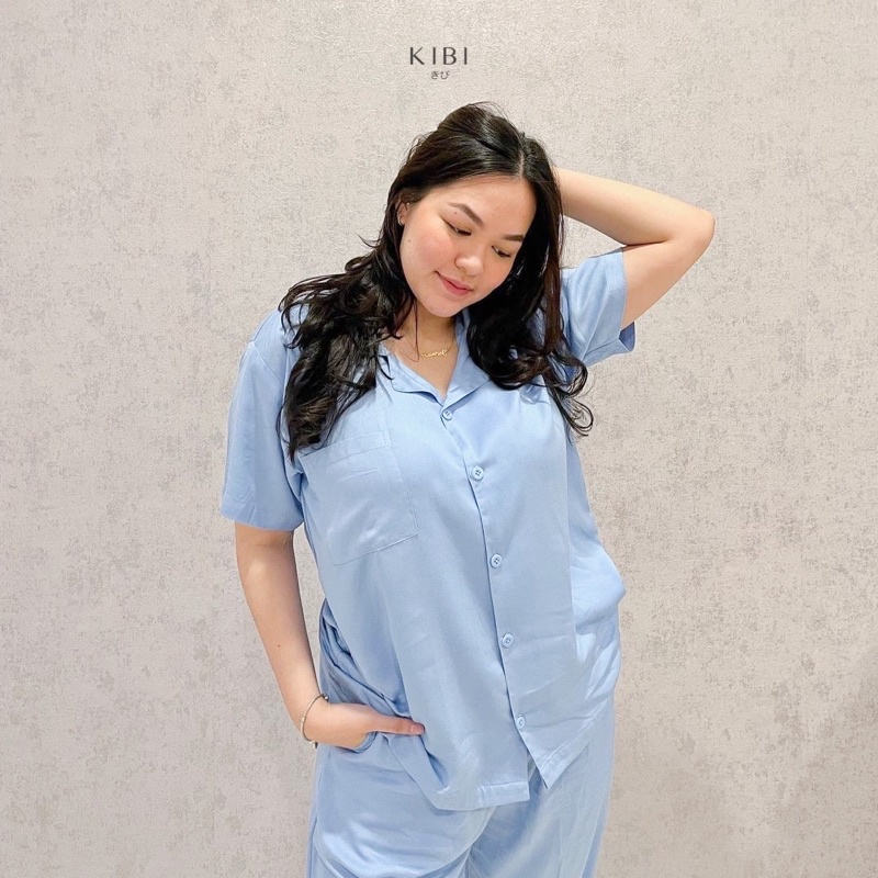 Kibi Piyama Set Pria & Wanita Sky Blue