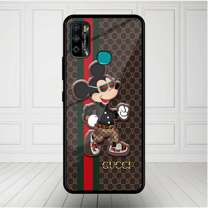 ROU Case Hardcase INFINIX HOT 9 PLAY Case MICKEY GUCCI 2D Case - Cassing Handphone Untuk Pria , Wani