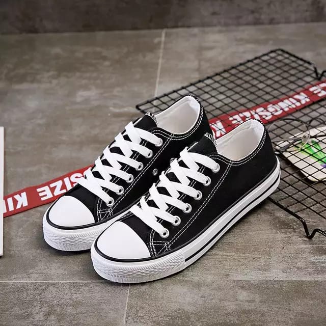 Terbaik Sepatu pria Allstar Chuck Taylor 2/All Star Ct 2 Premium/Allstar Jackpurcel - hitam petir