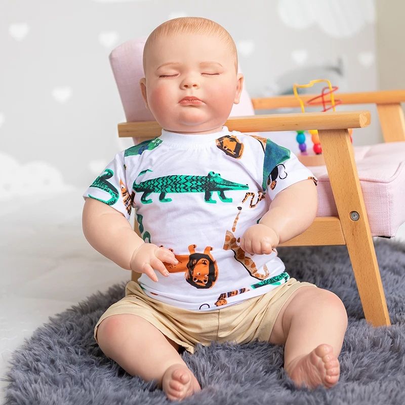 Ready merem Boneka Reborn Bayi Cowok Premium Silikon 60 cm lucu