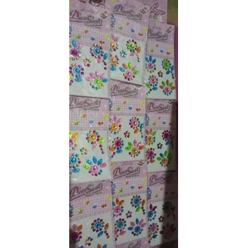 stiker hp/stiker timbul doraemon,hello kitty, abc, 123, bt21,flamingo