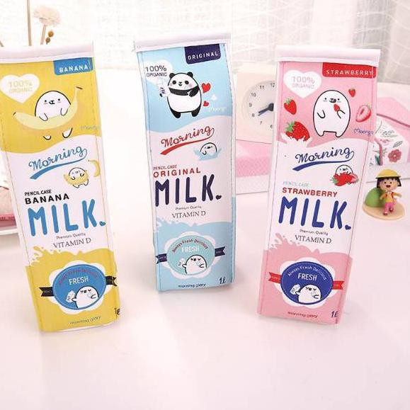 

PROMO BESAR (xeh-288) Kotak pensil milk susu tempat pensil susu lucu