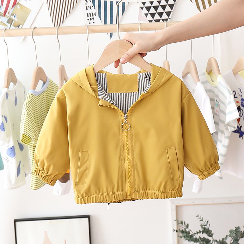 [COD] Jaket anak impor premium Gameboy Putih &amp; Kuning / baju baby Unisex 0-5 Tahun