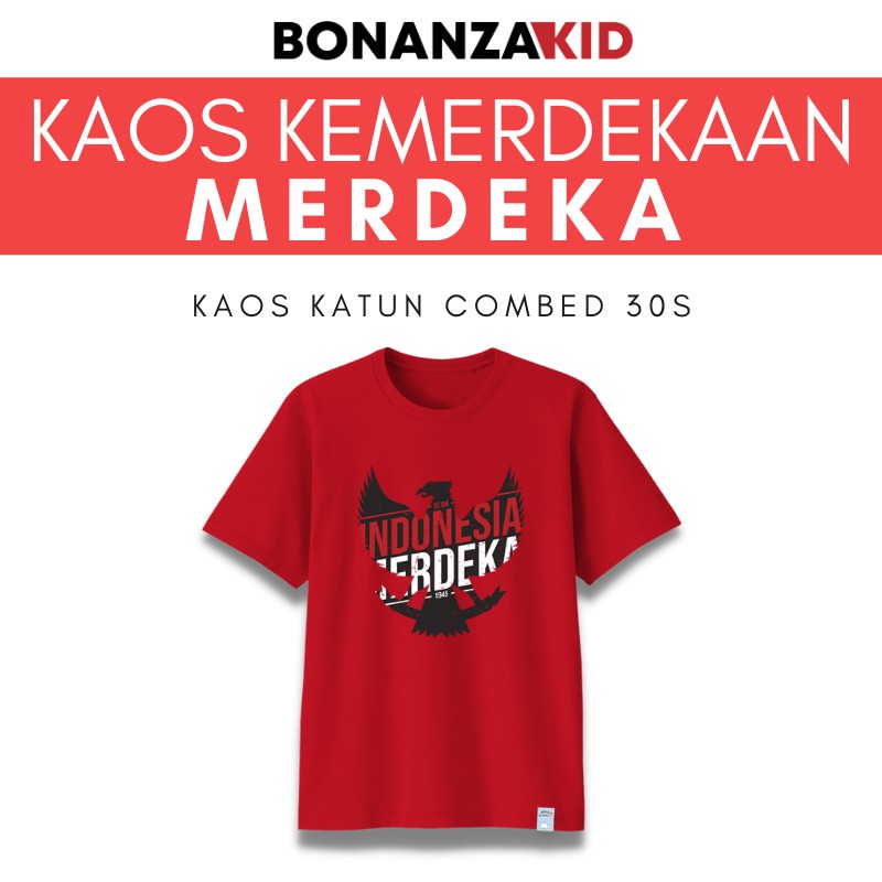 Baju Kaos Garuda Indonesia Anak dan Dewasa Bahan Katun Combed 30s