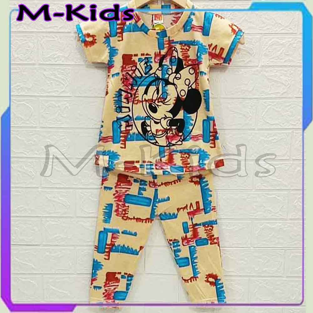 MKids88 - Baju Setelan CP Anak Perempuan Motif TieDye Gambar Minie Mouse