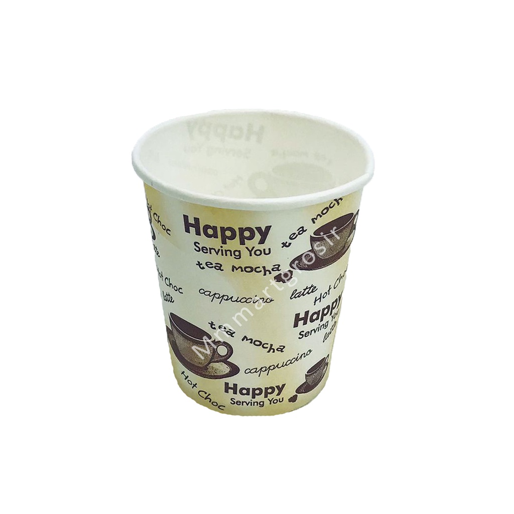 Paper cup / Gelas Kertas / Motif gambar gelas kopi / Isi 50pcs 6.5 oz