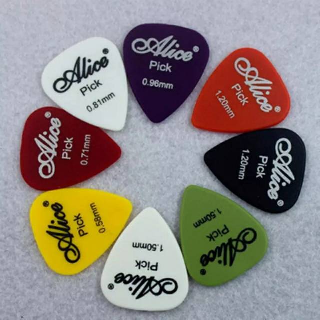 5pcs pick gitar Alice AP-100P 0.58mm / 0.71mm / 0.81mm