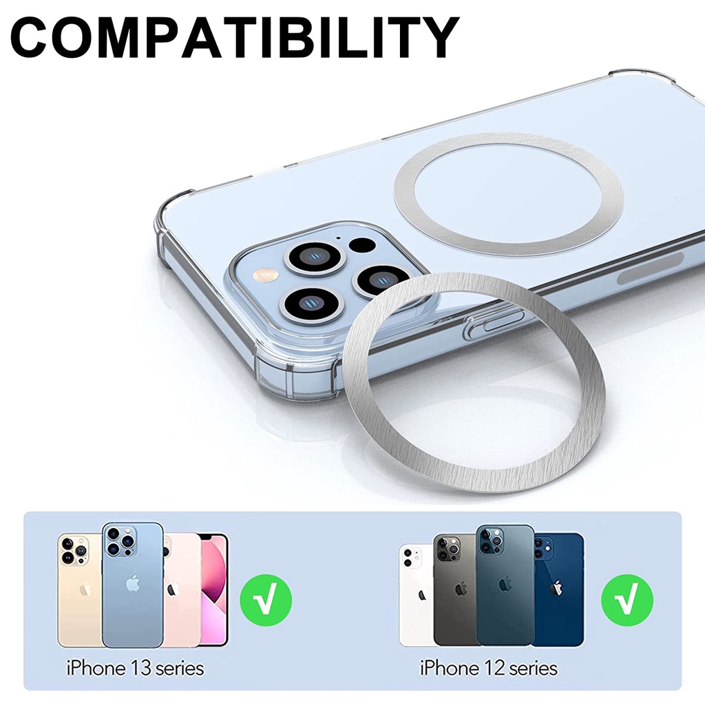 Magsafe Wireless Charging Magnetic Ring Plate iPhone xr / xs / xs max / 11 / 12 / 13 pro max series Metal Rings Wireless Charger