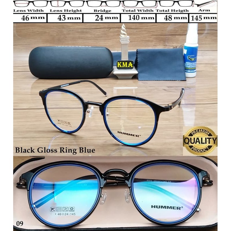 Frame kacamata minus HUMMER kacamata frame minus HUMMER bulat elastis terlaris