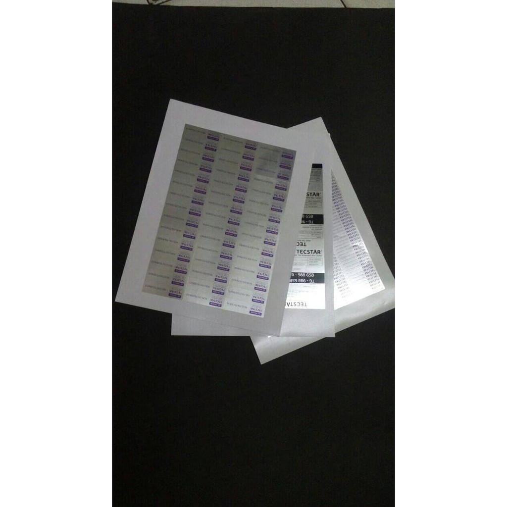 

Ready COD Sticker Silver / Chrome / Foil / metallized, Print and Cut Label TERLARIS