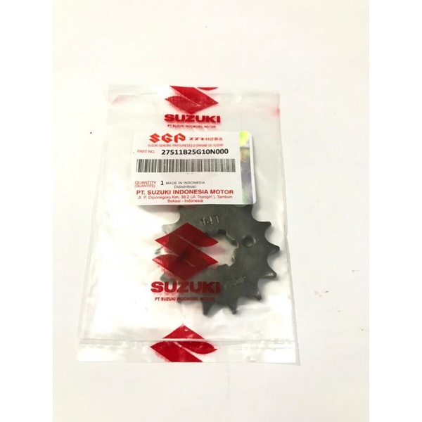 Sprocket Drive Gear Depan Satria FU150 14T GSX150 Original-1