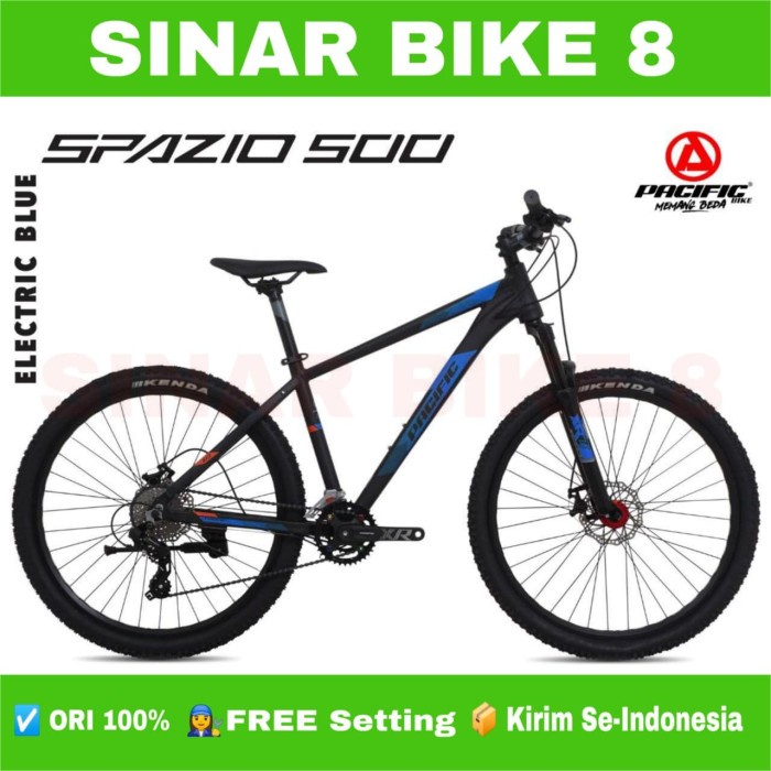 Sepeda Gunung Ukuran 27.5 Inch MTB PACIFIC SPAZIO 500 Alloy 2 x 8 Speed