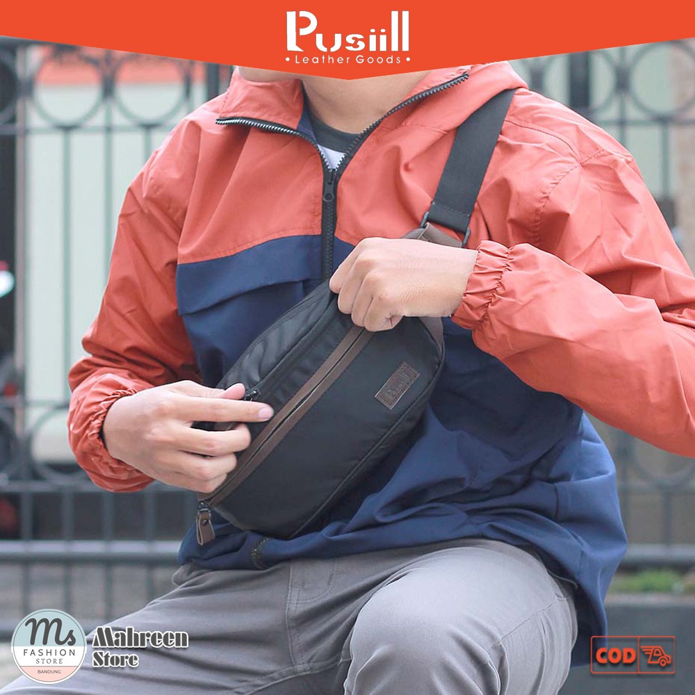 Tas Waistbag Tas Selempang Pria Premium Kulit Waterproof Original Pusiill | XM-154