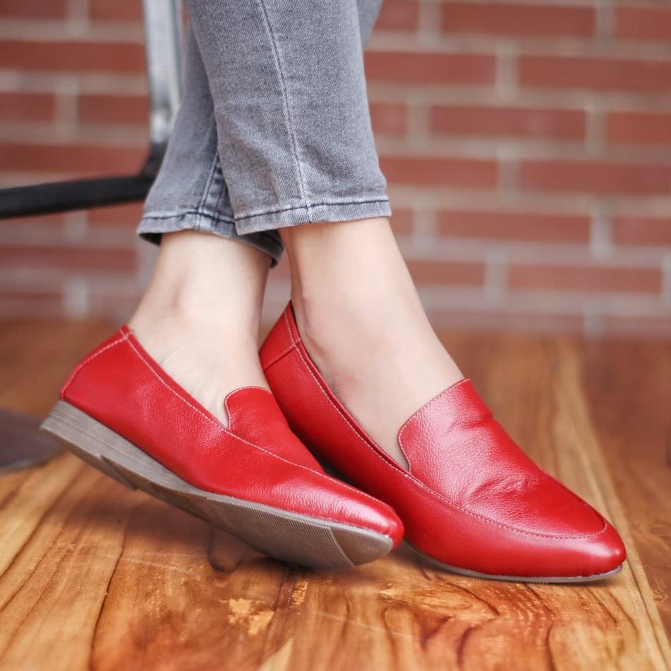 LANGSUNG KIRIM.. Sepatu Slop Wanita model ANDERSON/Sepatu flat simpel Asli garut terlaris Sepatu Ker
