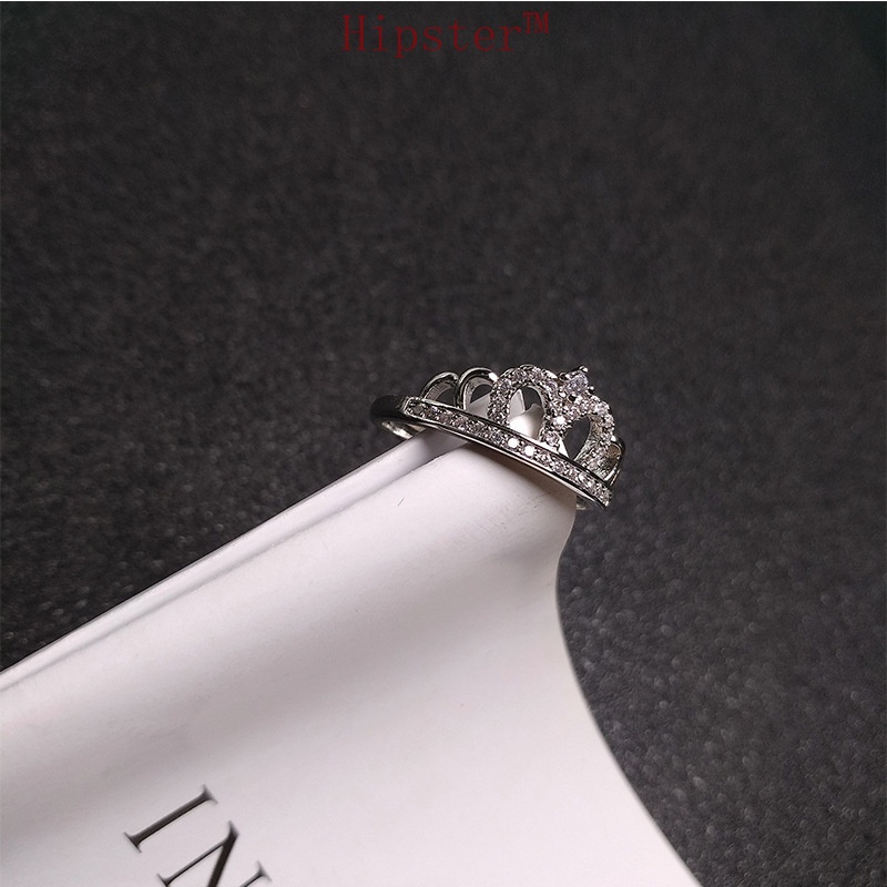 Minimalist Creative Design Personalized Diamond Crown Ring