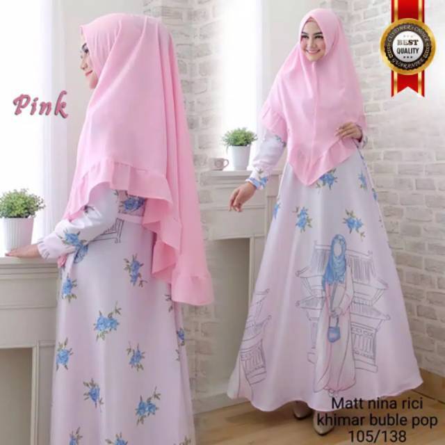 Realpic Gamis Ninarici Maxmara ori grade A set khimar