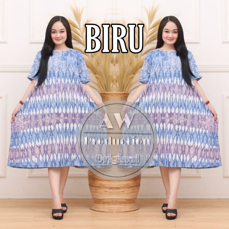 Daster Kaos Jumbo Abstrak Busui Resleting Depan Bumil Home Dress Kekinian Terbaru Termurah Adem Halus