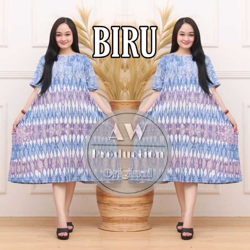 Daster Kaos Jumbo Abstrak Busui Resleting Depan Bumil Home Dress Kekinian Terbaru Termurah Adem Halus