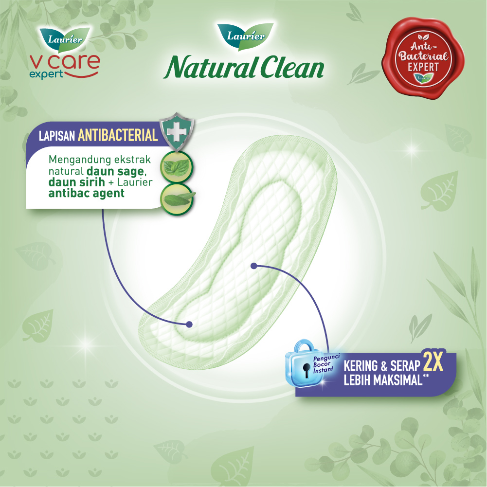 LAURIER NATURAL CLEAN 22 CM 20S NON WING