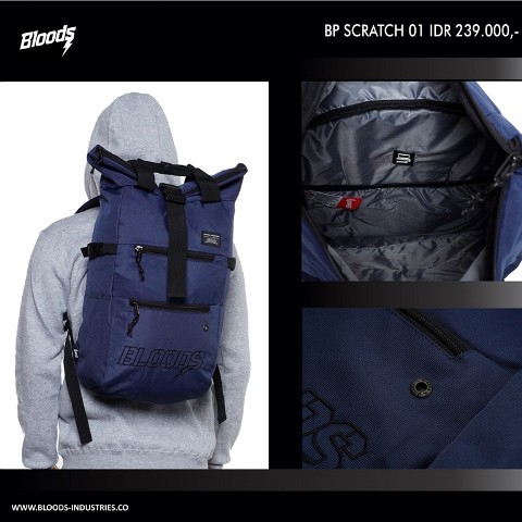 Ransel / Tas Punggung / Backpack BP SCRATCH BLOODS Original