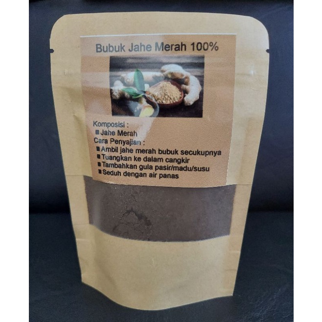 

Jahe Merah Bubuk J&M 50 Gr, 100% Jahe Merah