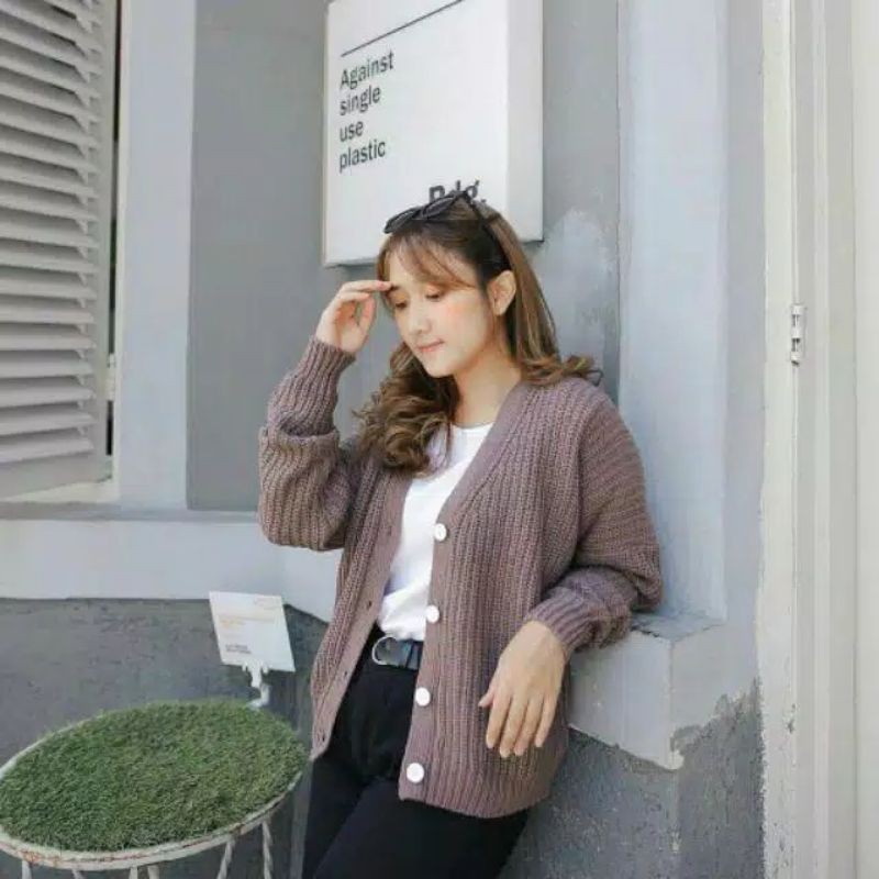 OUTWEAR RARA CARDIGAN RAJUT WANITA TEBAL-OUTER CARDY WANITA TERLARIS