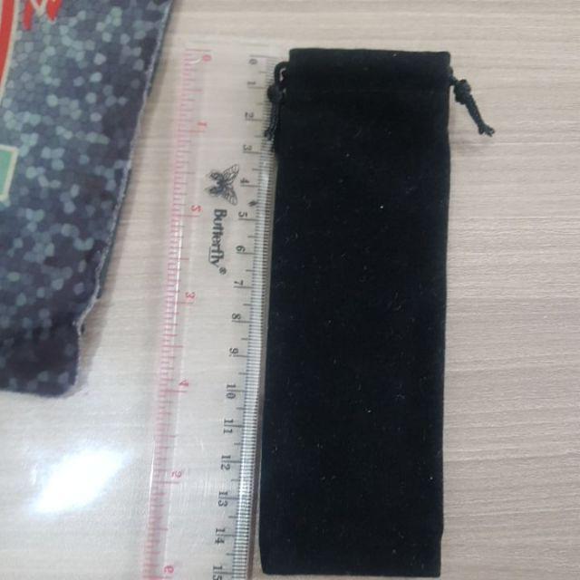 Pouch Kantong Serut Aksesoris / Sedotan Stainless / Kacamata Bahan Bludru Blacu Kanvas Custom Size