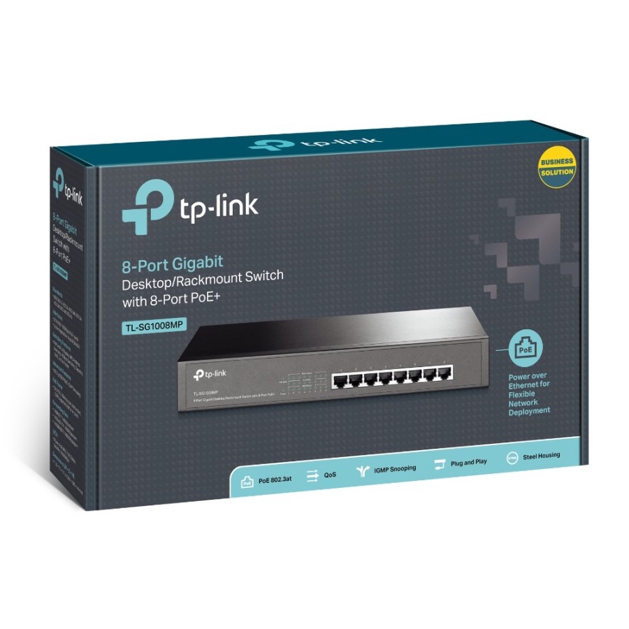 TP - Link Switch 8 Port Gigabit 10/100/1000 + POE - TL-SG1008MP