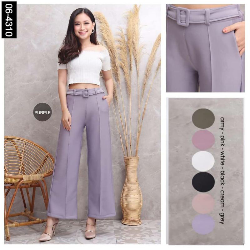 Celana Scuba Cutbray belt premium import