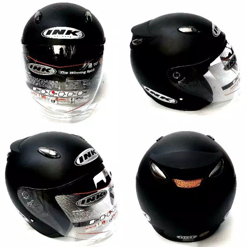 Helm ink centro original hitam doff