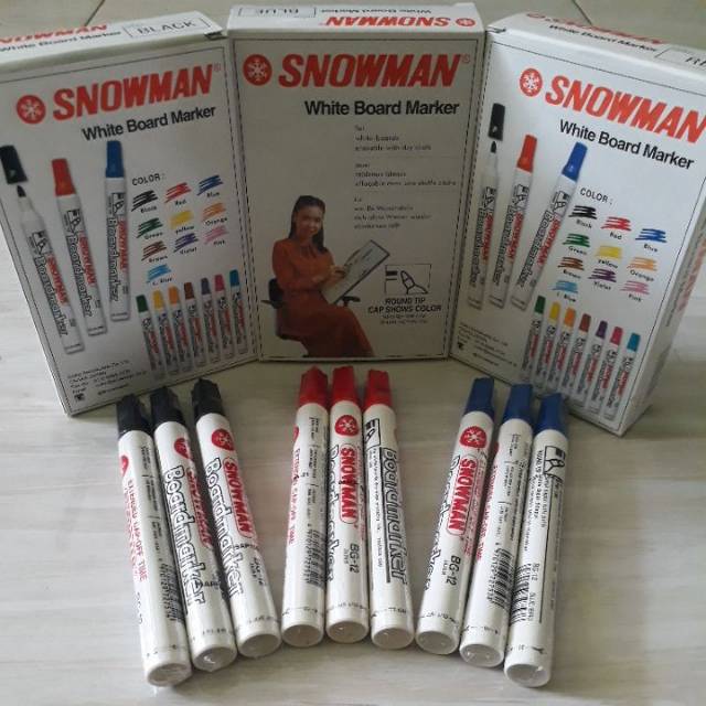 

Spidol Snowman White Board Marker / Spidol Papan Tulis Putih
