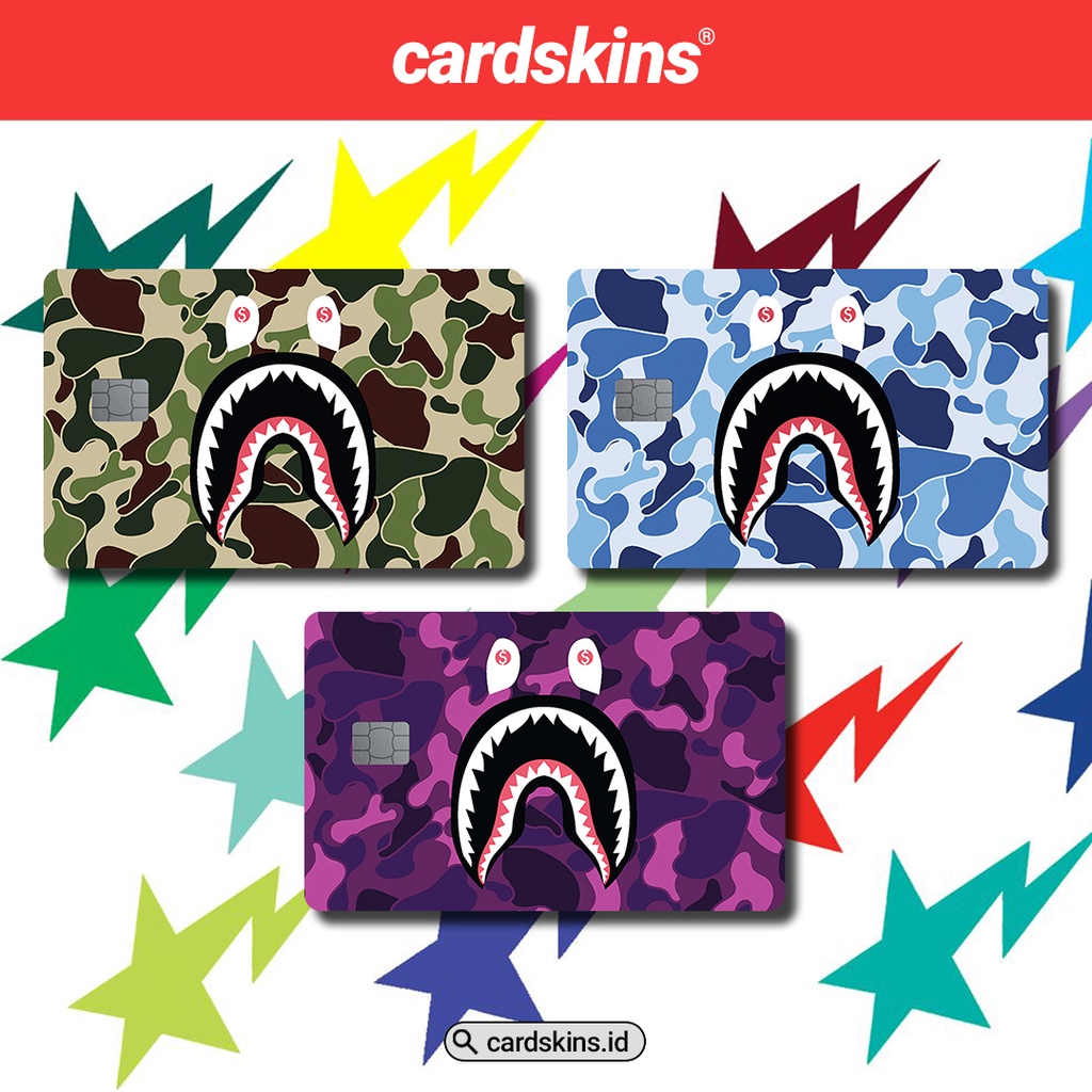 BAPE CAMO | GARSKIN / STICKER KARTU ATM / SKIN KARTU ATM / DEBIT / CREDIT / EMONEY / FLAZZ | CARDSKINS