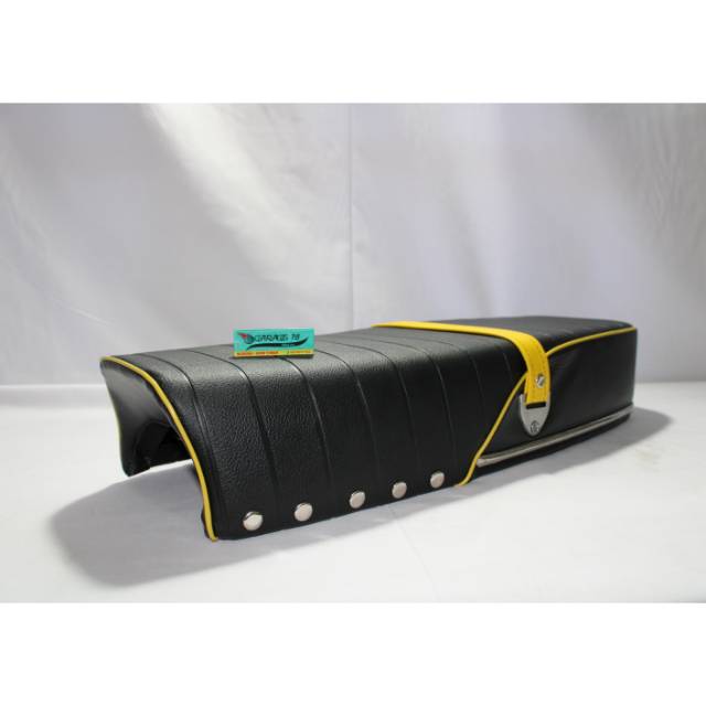 Jok cb glatik racing model kancing benik lis sabuk kuning kwalitas standart