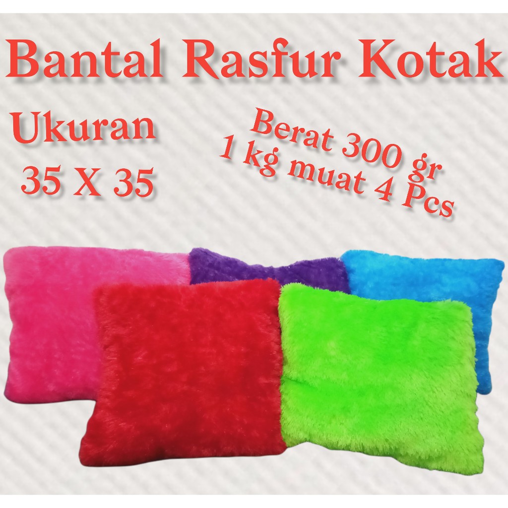 BANTAL SOFA RASFUR KOTAK MURAH / BANTAL SOFA KOTAK BAHAN RASFUR / BANTAL SOFA MURAH