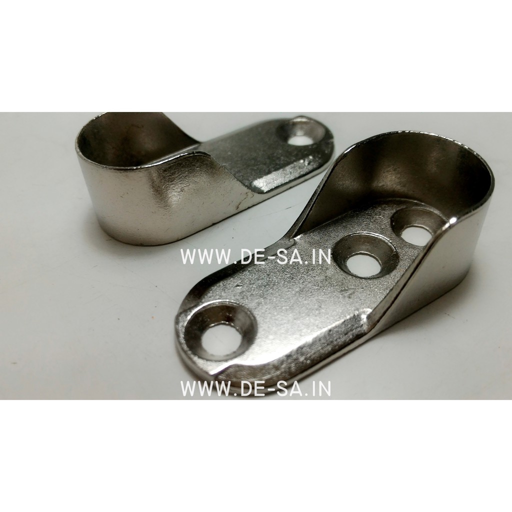 2 x BP-16 Braket Pipa Oval (Untuk Lemari Baju)