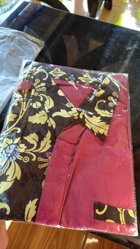 Seragam Batik Cowok Pekalongan / Seragam Atasan Batik Pria Kombinasi Prada Pekalongan