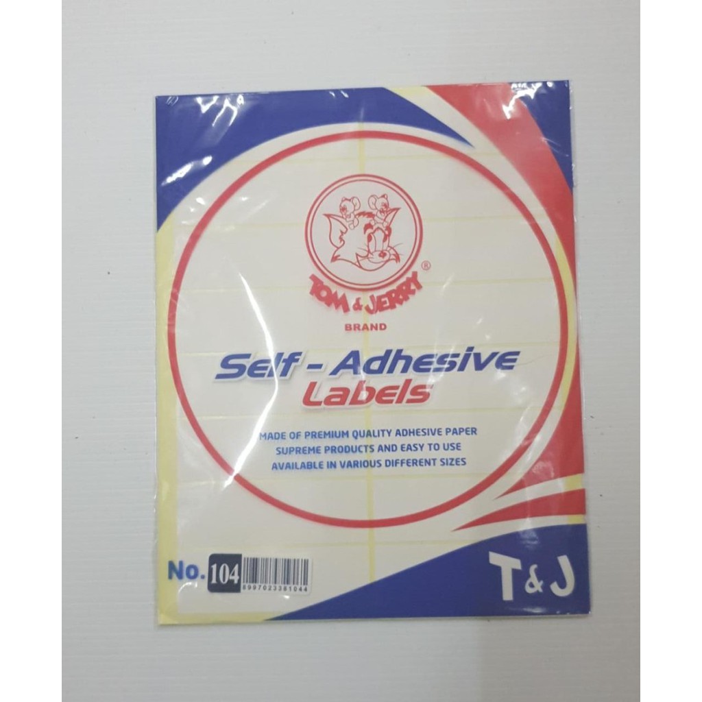 

LABEL STICKER TOM & JERRY NO 104 PER PAD 10 LEMBAR