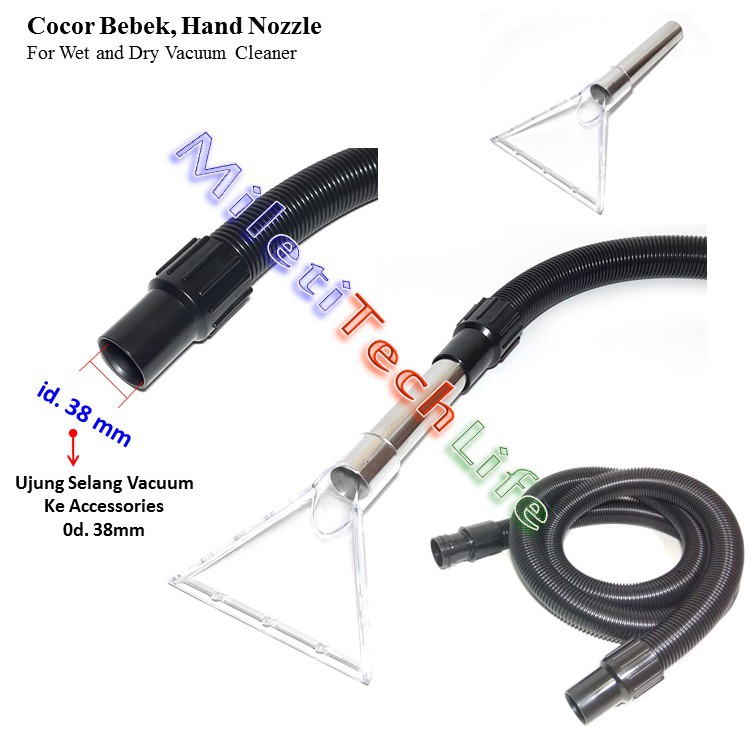 Cocor Bebek Vacuum Extractor Curtain Nozzle od.38 Hand Nozzle for Wet and Dry Vacuum