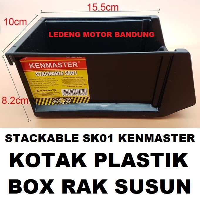 Stackable SK01 Kenmaster Kotak Plastik Rak Susun Storage Box Organizer