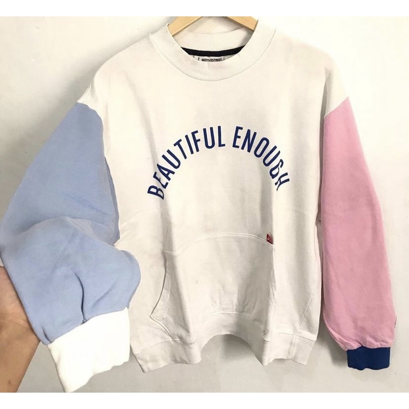 BEAUTIFUL ENOGH SWEATER WANITA CREWNCEK MURAH KEKINIAN