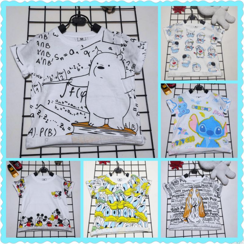 Kaos anak kids combed katun fullprint