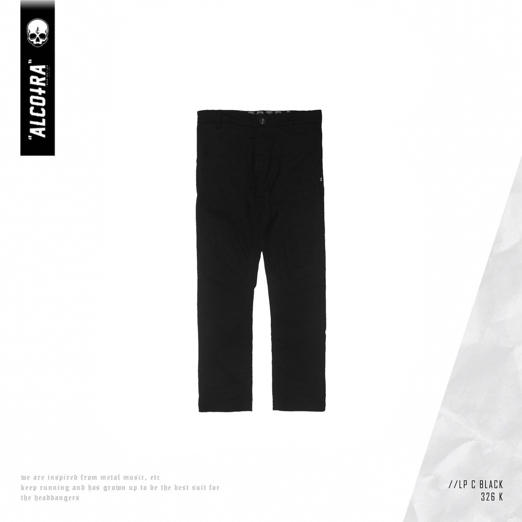 LP C BLACK // LONG PANTS CHINO BLACK // CELANA CHINO PANJANG ALCOTRA