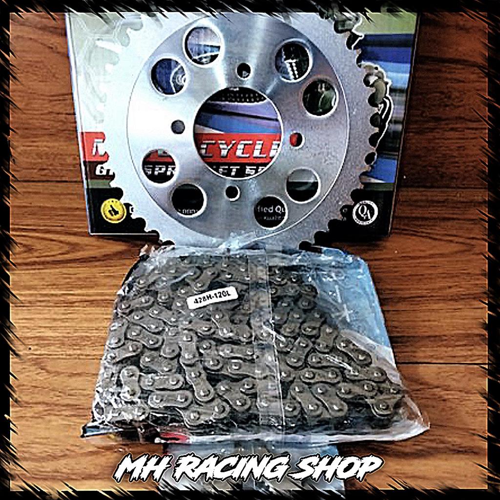 GEAR SET THUNDER 125 GIR PAKET THUNDER 125 GIRSET THUNDER 125 GIR DEPAN BELAKANG RANTAI 428-112 45T-