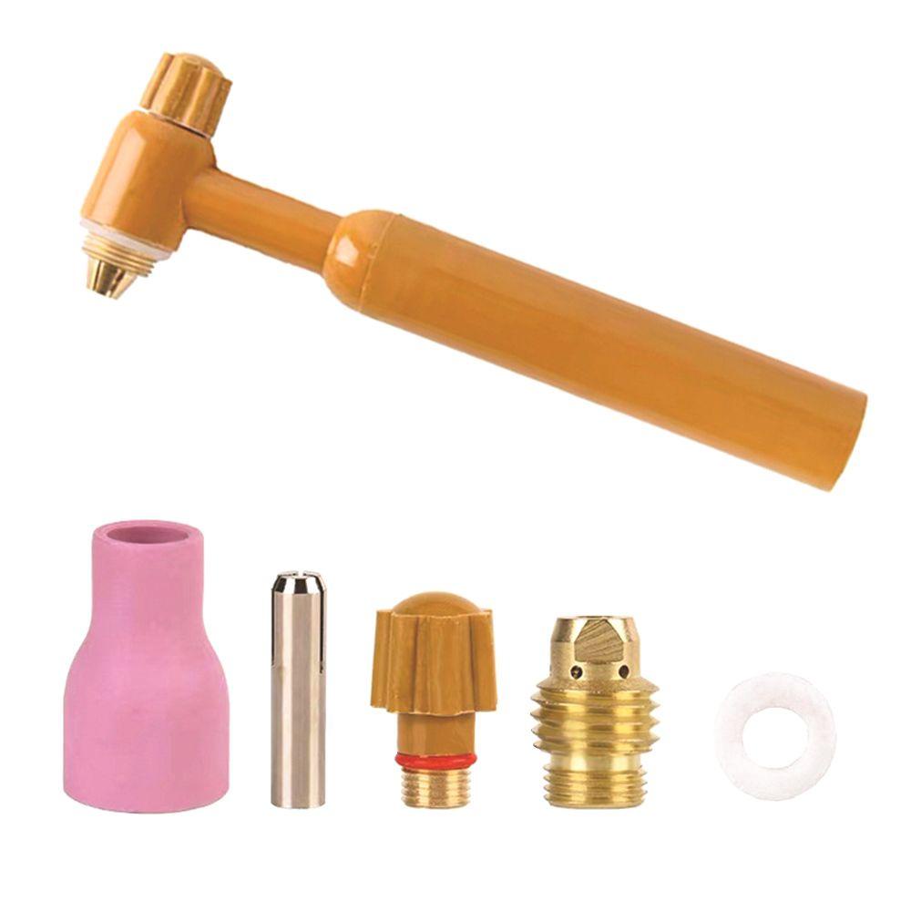 Solighter 10pcs Nozzle Keramik 9.5/12.5x41mm Bagian Alat Pengelasan Aksesori Mulut Porselen