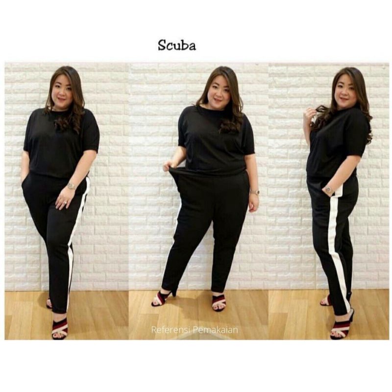 CELANA WANITA LIST JUMBO XXL