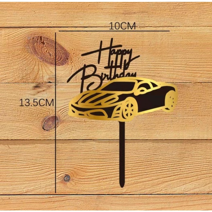 

Cake Topper Car/ Topper Mobil/ Topper Sport car/ Topper kue car - Hitam mix Gold