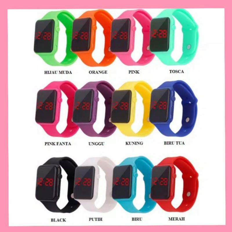 Jam Tangan Digital Display LED Sport Import untuk Fashion Anak Remaja Laki-Laki Perempuan